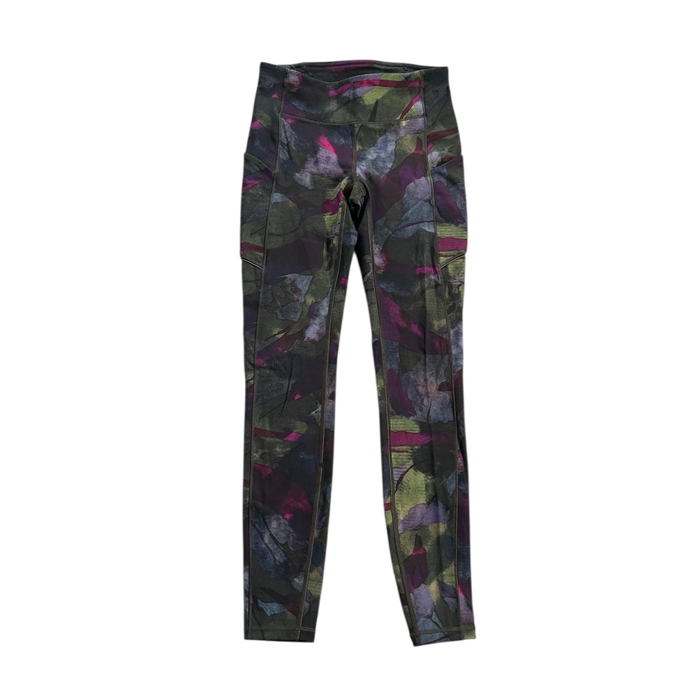 Lululemon 26” Inseam Speed Up Tights Dark Multicolor Athletic Leggings Size 4